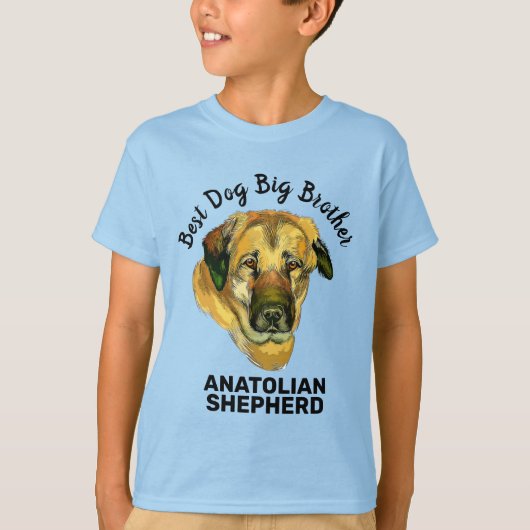 Anatolian Shepherd waterverf beste grote broer T-shirt (Voorkant)