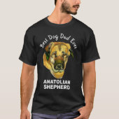 Anatolian Shepherd waterverf beste hondvader ooit T-shirt (Voorkant)