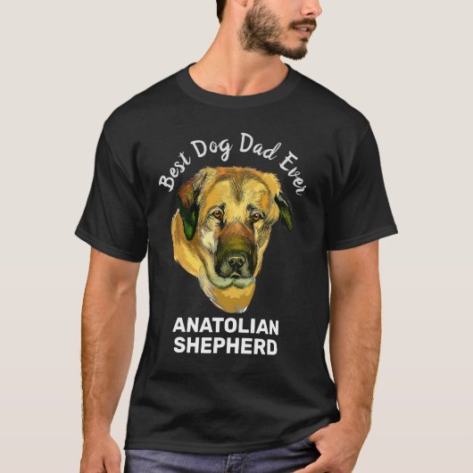 Anatolian Shepherd waterverf beste hondvader ooit T-shirt (Voorkant)