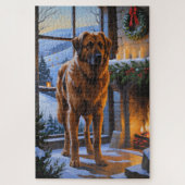 Anatolian Shepherd With Christmas Lights Holiday Legpuzzel (Verticaal)