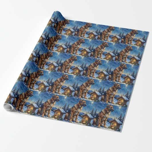 Anatolië Herder Hond Bewaakt Kerststal Cadeaupapier (Uitgerold)