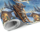 Anatolië Herder Hond Bewaakt Kerststal Cadeaupapier (Rol Hoek)