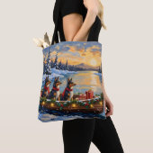 Anatolië Herder Kerstboot Vakantie Tote Bag (Dichtbij)