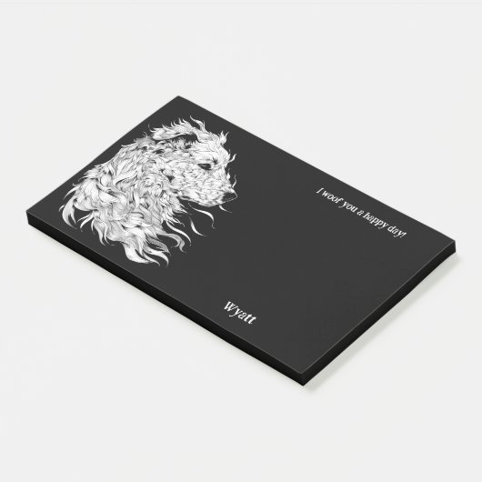 Anatolische Herder Abstracte Kunst Hond Naam Post-it® Notes (Schuin)