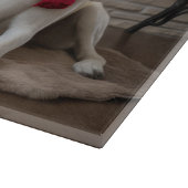 Anatolische herder bij de open haard Kerstmis Snijplank (Hoek)