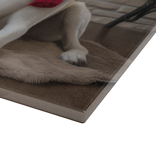 Anatolische herder bij de open haard Kerstmis Snijplank (Hoek)