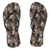 Anatolische herder bij de open haard Kerstmis Teenslippers (Voetbed)