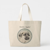 Anatolische Herder Fawn Schilderen Originele Hond  Grote Tote Bag (Achterkant)