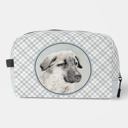 Anatolische Herder Fawn Schilderen Originele Hond  Toilettasje (Voorkant)