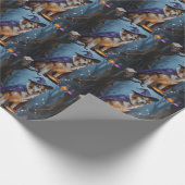 Anatolische herder grillig Halloween schilderij Cadeaupapier (Hoek)