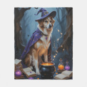Anatolische herder grillig Halloween schilderij Fleece Deken (Voorkant)