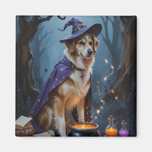 Anatolische herder grillig Halloween schilderij Magneet (Voorkant)