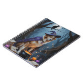 Anatolische herder grillig Halloween schilderij Notitieboek (Linkerzijde)