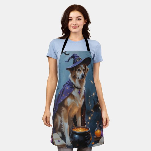 Anatolische herder grillig Halloween schilderij Schort (Gedragen)
