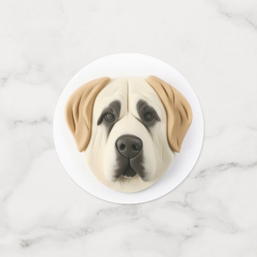 Anatolische herder hond 3D geïnspireerd Confetti (Kleine voorkant)