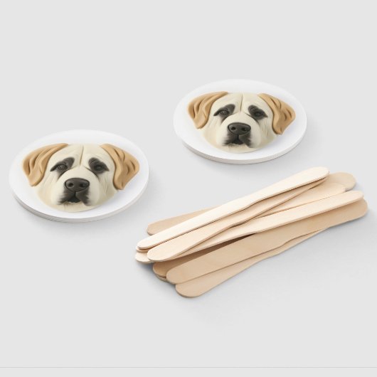 Anatolische herder hond 3D geïnspireerd Handwaaier (Niet-gemonteerd)