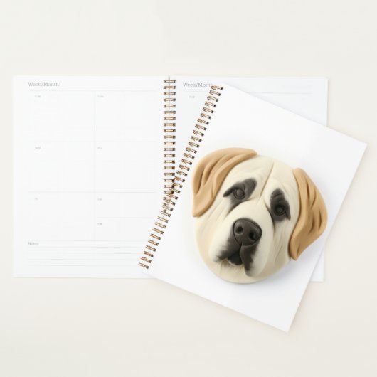 Anatolische herder hond 3D geïnspireerd Planner (Display)