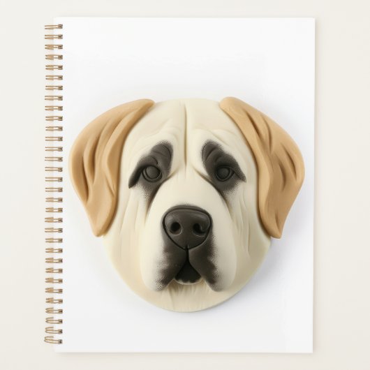Anatolische herder hond 3D geïnspireerd Planner (Voorkant)