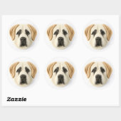 Anatolische herder hond 3D geïnspireerd Ronde Sticker (Vel)