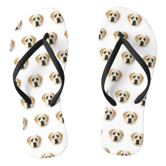 Anatolische herder hond 3D geïnspireerd Teenslippers (Voetbed)
