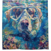 Anatolische Herder Hond Duiken Onderwater Douchegordijn (Voorkant)