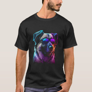 Anatolische Herder Hond eigenaar Vaporwave Notorio T-shirt