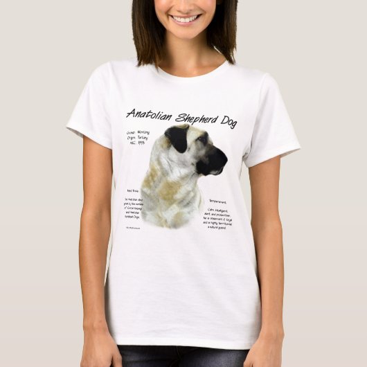 Anatolische Herder Hond Geschiedenis T-shirt (Voorkant)
