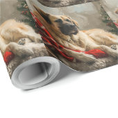 Anatolische Herder Hond Kerstfeest Cadeaupapier (Rol Hoek)