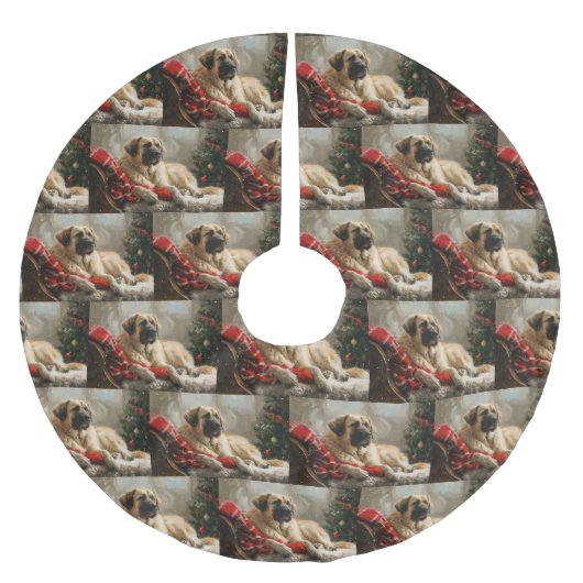 Anatolische Herder Hond Kerstfeest Kerstboom Rok (Voorkant)