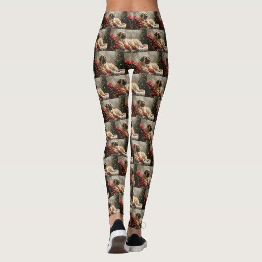 Anatolische Herder Hond Kerstfeest Leggings (Achterkant)