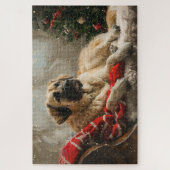 Anatolische Herder Hond Kerstfeest Legpuzzel (Verticaal)
