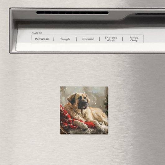 Anatolische Herder Hond Kerstfeest Magneet (Insitu (Vaatwasser))