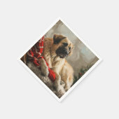 Anatolische Herder Hond Kerstfeest Servet (Hoek)