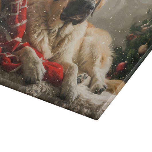Anatolische Herder Hond Kerstfeest Snijplank (Hoek)
