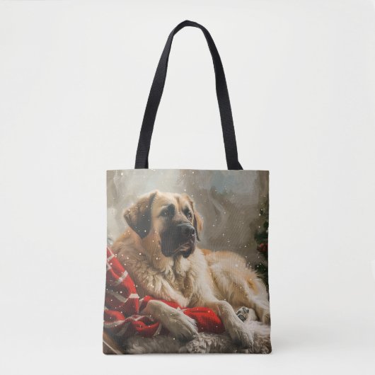 Anatolische Herder Hond Kerstfeest Tote Bag (Voorkant)