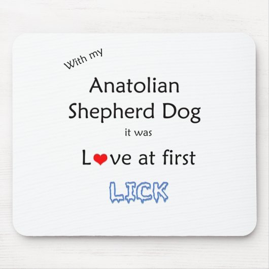 Anatolische Herder Hond Lick Design Muismat (Voorkant)