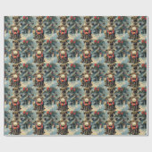 Anatolische Herder Hond Rijden Motorfiets Kerstmis Cadeaupapier (Vlak)