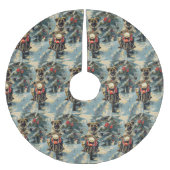 Anatolische Herder Hond Rijden Motorfiets Kerstmis Kerstboom Rok (Voorkant)