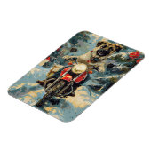 Anatolische Herder Hond Rijden Motorfiets Kerstmis Magneet (Linkerzijde)