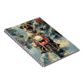 Anatolische Herder Hond Rijden Motorfiets Kerstmis Notitieboek (Rechterzijde)