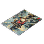 Anatolische Herder Hond Rijden Motorfiets Kerstmis Notitieboek (Linkerzijde)