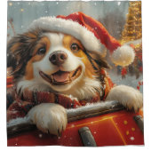 Anatolische Herder Hond Roller Onderzetter Kerst Douchegordijn (Voorkant)