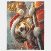 Anatolische Herder Hond Roller Onderzetter Kerst Fleece Deken (Voorkant)