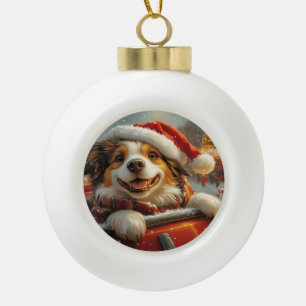 Anatolische Herder Hond Roller Onderzetter Kerst Keramische Bal Ornament
