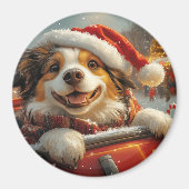 Anatolische Herder Hond Roller Onderzetter Kerst Magneet (Voorkant)