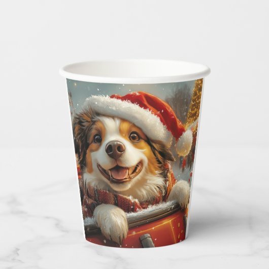 Anatolische Herder Hond Roller Onderzetter Kerst Papieren Bekers (Achterkant)