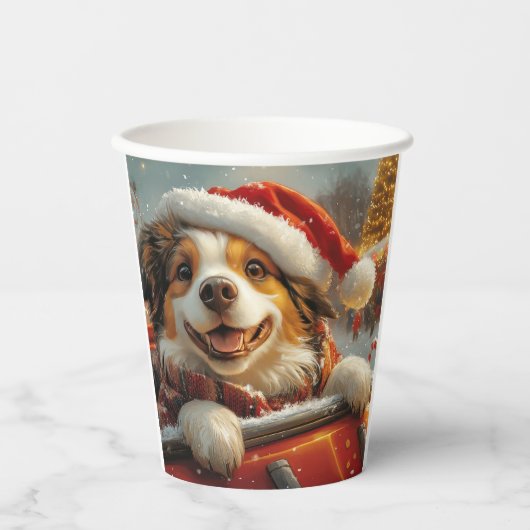 Anatolische Herder Hond Roller Onderzetter Kerst Papieren Bekers (Voorkant)