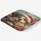 Anatolische Herder Hond Roller Onderzetter Kerst Papieren Bordje (Gebogen)