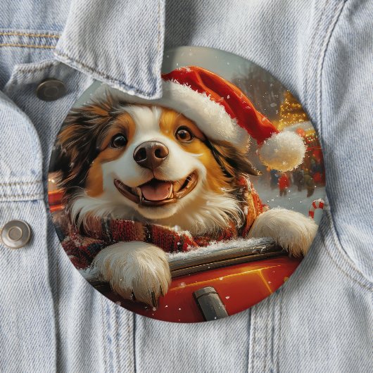 Anatolische Herder Hond Roller Onderzetter Kerst Ronde Button 6,0 Cm (In situ)