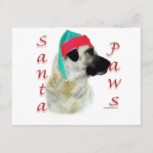 Anatolische Herder Hond Santa Paws Feestdagenkaart